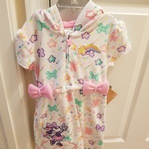 Minnie Mouse Pink Bow Girls Swim Cover Up Size 4